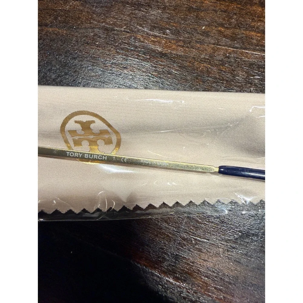 Tory Burch Eyeglasses & Cases Frame 52-17‎ Cat Eye Metal Blue Gold TY 1067 3296